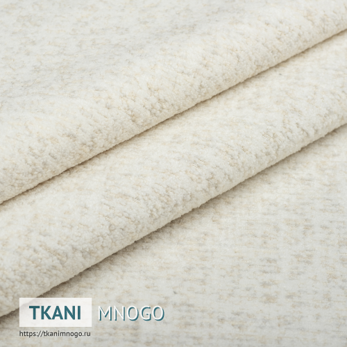 Фото ткани велюра “3” (однотонный белый)