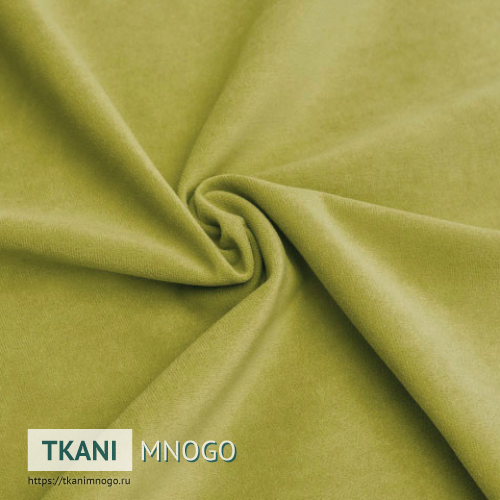 Фото ткани велюра “28” (однотонный желтый)