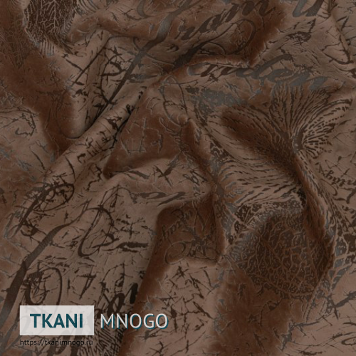 Фото внешнего вида велюра RJB “RJB17-5” (цветы коричневый)