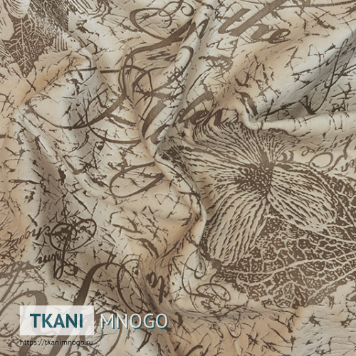 Фото обивки велюра Royal “RJB17-4” (цветы бежевый)