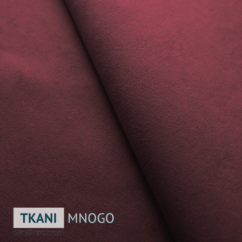 Фото ткани велюра “RS-21” (однотонный бордовый)