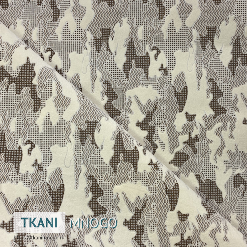 Фото фактуры велюра “801-1H” (абстракция белый, желтый, коричневый, бежевый)