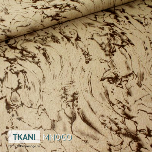 Фото ткани Арбореал 637-2 - бежевый узор. Производитель Китай. Замша крупным планом.