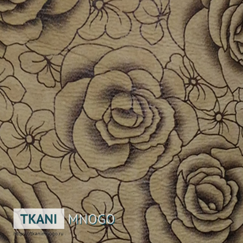 Фото материала Арбореал 953-2(арт.) - бежевый цветы. Производитель Китай. Замша - внешний вид.